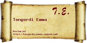 Tengerdi Emma névjegykártya